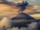 Wulkan, Góry, Semeru, Indonezja