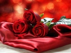 Czerwone, Róże, Tkanina