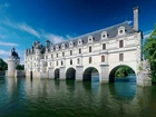 Lato, Zamek, Chenonceau, Francja