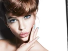 Barbara, Palvin, Modelka, Niebieski, Makijaż