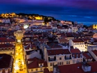 Portugalia, Lizbona, Miasto, Noc