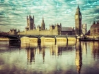 Londyn, Most, Rzeka, Zabytek, Big Ben
