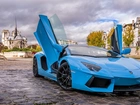 Lamborghini, Aventador, Parking, Paryż, Panorama