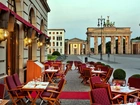 Hotel, Adlon, Restauracja, Brama, Brandenburska, Berlin, Fragment, Miasta