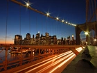 Most, Golden Gate, Drapacze, Chmur, San Francisco, Zachód Słońca