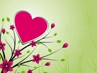 Serce, Kwiatki, Walentynki, Tekstura
