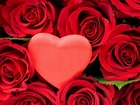 Czerwone, Róże, Serduszko, Walentynka