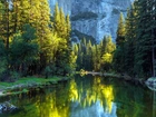Park Narodowy Yosemite, Kalifornia, USA, Góry, Las, Rzeka