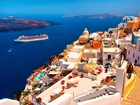 Santorini, Grecja, Zatoka, Prom