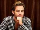 Chris Pine, Aktor, Zarost, Koszula, Krata