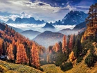 Jesień, Góry, Lasy, Łąki, Wzgórza