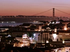 Most, Budynki, Lizbona, Miasto, Nocą