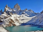 Góra, Fitz Roy, Patagonia, Staw
