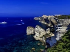 Bonifacio, Korsyka, Francja, Morze Śródziemne, Wybrzeże
