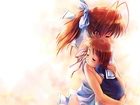 Clannad, Nagisa, Ushio, przytulanie