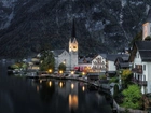 Wieczór, W, Hallstatt, Austria