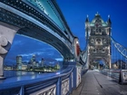 Londyn, Most, Miasto nocą, Tower Bridge