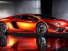Pomarańczowy, Lamborghini, Aventador