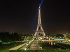 Wieża, Eiffla, Paryż, Noc