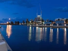 Melbourne, Nabrzeże, Miasto nocą, Australia