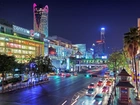 Miasto, Bangkok, Tajlandia, Noc