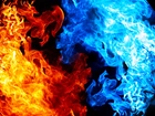 Ogień, Płomienie, Czerwony, Niebieski