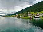 Miasteczko, Jezioro, Weissensee, Austria