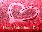 Walentynki, Serce, Krople, Wody, Happy Valentines Day