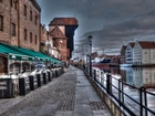 Gdańsk, Nabrzeże, Żuraw, Zabytek, HDR