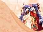 Cg Art, kimono, kwiat, dziewczyny