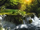 Park Narodowy Plitvice, Chorwacja, Rzeka, Wodospad