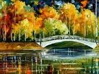 Leonid, Afremov, Park, Mostek, Staw