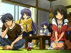 Clannad, anime, Tomoya, Okazaki, Fuko Ibuki, Ryou Fujibayashi, Kyou Fujibayashi