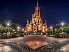 Disneyland, Zamek, Noc, Światła