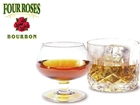 Burbon, Four Roses, szklanki