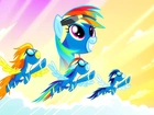 My Little Pont, Wonderbolts, Rainbow Dash, Spitfire, Soarin