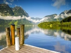 Góry Alpy, Austria, Hallstatt, Jezioro Hallstättersee