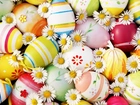 Wielkanoc, Jajka, Stokrotki, Kwiaty