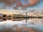 Rosja, Sankt Petersburg, Rzeka, Newa, Panorama, Miasta