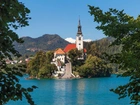 Kościół, Jezioro, Bled, Słowenia