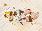 Vocaloid, Kagamine Rin, Hatsune Miku, Megurine Luka