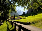 Góry, Droga, Camping Jungfrau, Lauterbrunnen, Szwajcaria