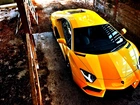 Lamborghini, Aventador, Żółty, Samochód, 
