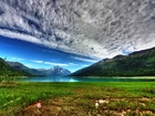 Góry, Jezioro, Łąka, Alaska