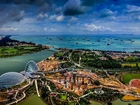 Singapur, Panorama, Miasta, Krajobraz