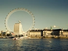 Rzeka, Tamiza, London Eye, Anglia