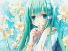 Dziewczyna, Kwiaty, Żonkile, Manga, Anime