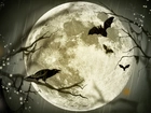 Halloween, Księżyc, Grafika