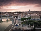 Rzeka, Most, Watykan, Panorama, Miasta, Włochy