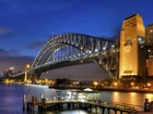 Most, Światła, Noc, Sydney, Australia